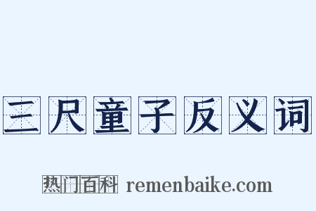 三尺童子反义词是什么意思的图片